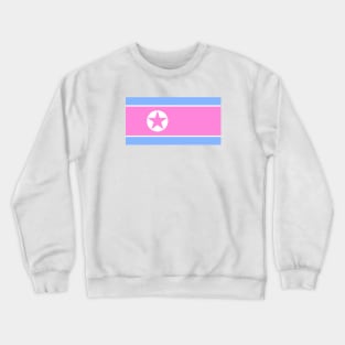 North Korea Flag Baby Pink Crewneck Sweatshirt